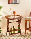 Brown Gulzar Mango Wood Wine Rack