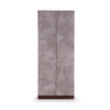 2 Door Wardrobe in Textured Greige Finish