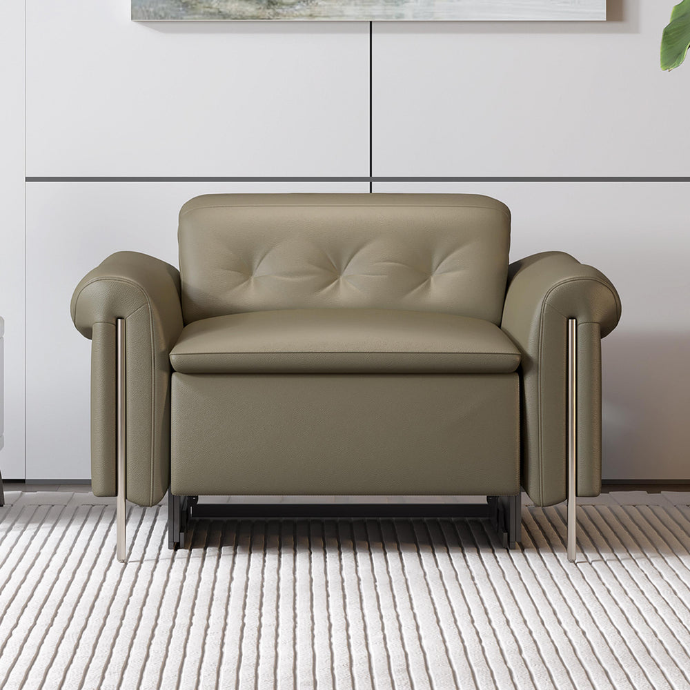 Leather 1 Seater Power Recliner with Charging Ports