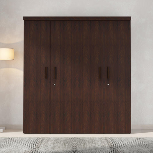 4 Door Wardrobe in Dark Cherry Finish