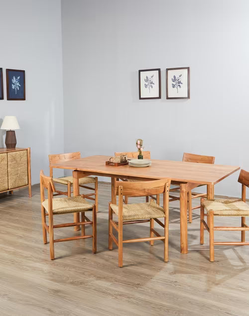 Natural Sabai Acacia Wooded Dining Table