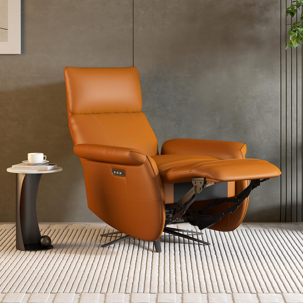 Leather 1 Seater Power Recliner with Massager