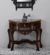 Teak Wood Console Table in Walnut Finish