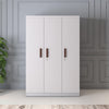3 Door Wardrobe in Frosty White
