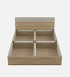 King Bed In Oak Finish With Box Storage