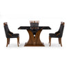 4 Seater Dining Set with Marble Finished Top