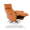 Leather 1 Seater Power Recliner with Massager