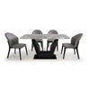6 Seater Dining Set with Marble Finished Top
