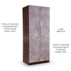 2 Door Wardrobe in Textured Greige Finish
