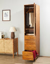 Brown Mango Wood Wardrobe