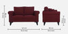 2 Seater Sofa In Red Colour