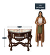 Teak Wood Console Table in Walnut Finish