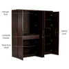 4 Door Wardrobe in Dark Cherry Finish