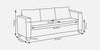 3 Seater Sofa In Grey Colour