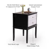 Solid Wood Bed Side Table in Cappuccino Finish