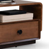 Veneer Top Bed Side Table in Danish Teak Finish