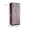 2 Door Wardrobe in Textured Greige Finish