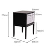 Solid Wood Bed Side Table in Cappuccino Finish