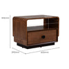 Veneer Top Bed Side Table in Danish Teak Finish