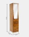 Brown Mango Wood Wardrobe